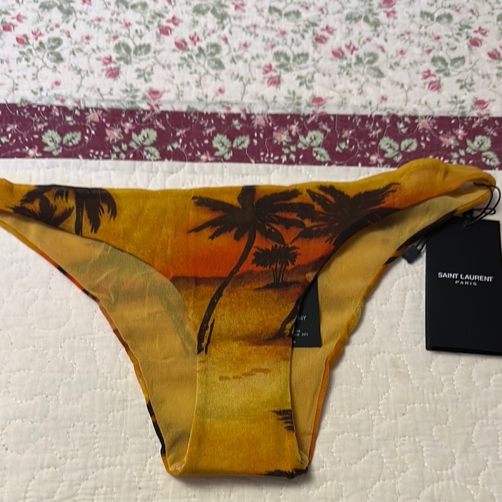 Saint Laurent Sunset Palm Bikini Bottom